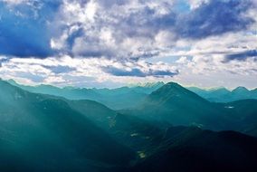 landscape of mountains in Slovenia