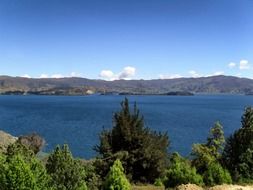 landscape of blue lake in Columbia
