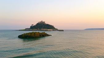 landscape of Saint Michael's Mount is an island in England