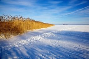 landscape of magnificent frozen lake