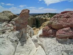 colorful sandstone rocks formations, usa, new mexico