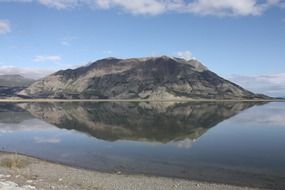 landscape of the kluane lake