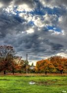 nicomekl park blue cloudy sky scene, langley