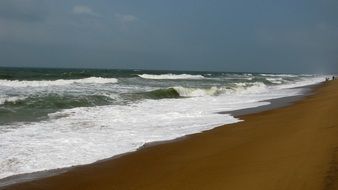 landscape of san beach at evening time
