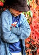 portrait of boy child in hat