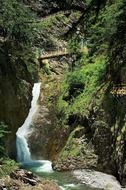 waterfall in the forest in france