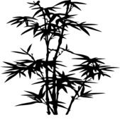 bamboo plant, black silhouette