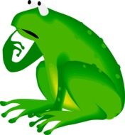 Green frog in wildlife clipart