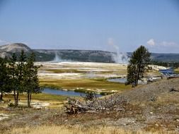 colorful scenery of Yellowstone National Park, Wyoming