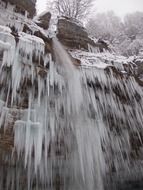 frozen waterfall in Slovenia