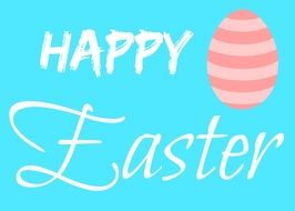 blue easter spring holiday card