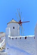 windmill in santorini