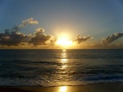 scenic sunset above calm sea, brazil, bahia, santa cruz cabrÃ¡lia