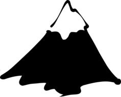 painted mountain with snowy peak