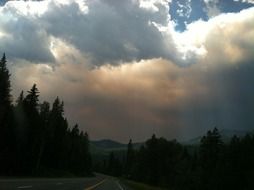 cloudy dark sky in colorado