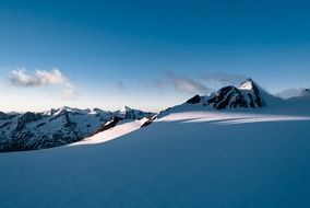 fluffy snow in the Alps in Austria