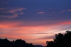 gampola pink sunset tranquil landscape