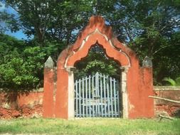 Gate in Mexico in the summer