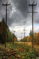 power lines landscape