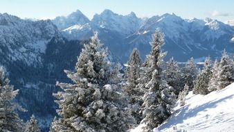 very beautiful winter mountains