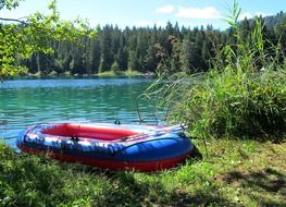 boot on lake cresta coast