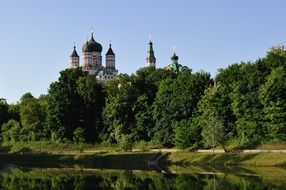 church on the lake in Kiev