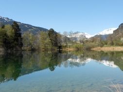 unusual beautiful lake landscape