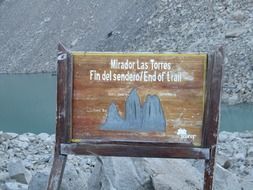 sign with a inscription 