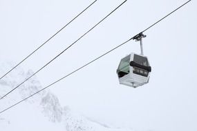 cable car at cloudy sky