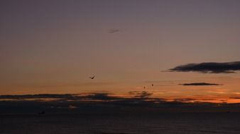 Evening sunset on a sky