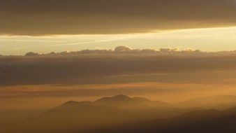 Panorama view of Allgau at the sunrise
