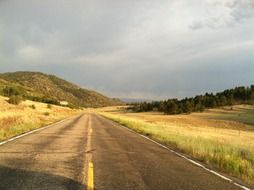 landscape of the road in countryside in Colorado