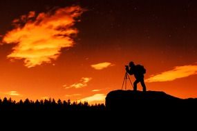 landscape evening nature silhouette