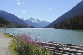 panorama of lake duffey on a sunny day