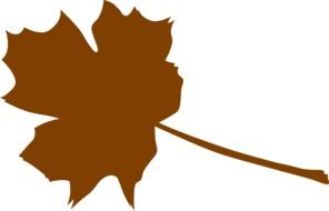 brown maple leaf as a graphic illustration