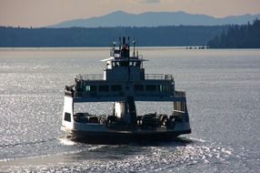 panoramic view of the ferry in the pacific harbor