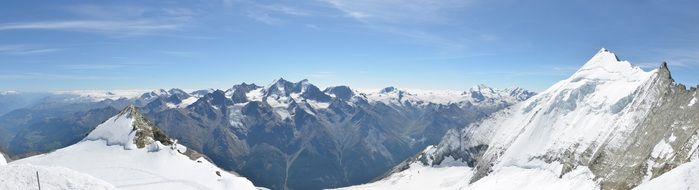 mountains glacier mountain peak panorama