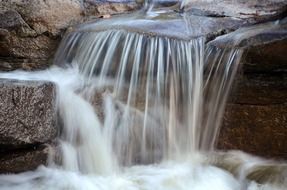 Stream with a waterfall on the rocks