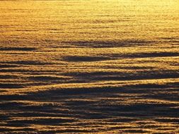 smooth golden snow on the ground