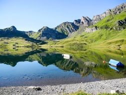 peaceful lake in the Alps