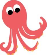 pink painted octopus