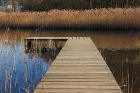 Boardwalk on a lake