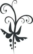 clipart of the black plant silhouette