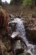 Landscape of small mountain river