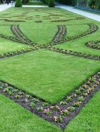 landscape of the mirabell gardens in salzburg