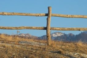 mountain wood fence