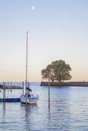 lonely boat at the pier