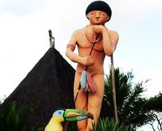 colorful indian sculpture in brazil