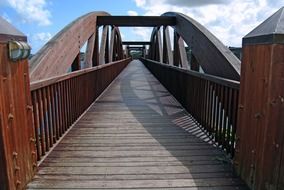 beautiful and delightful wood bridge