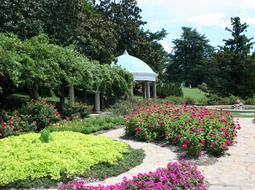 Beautiful garden in a park